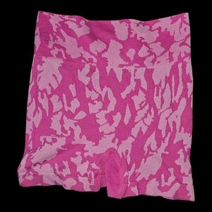 Vibrant Pink Patterned Women's Athletic Shorts